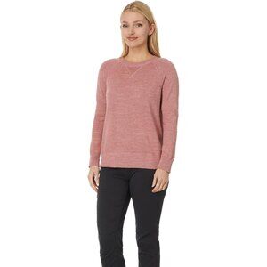 L.L.Bean Organic Cotton Slub Sweatshirt Sweater, Dusty Rose (Large Tall)